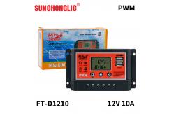 China LCD Display 10amp Manual PWM Solar Charge Controller 24 Volt Charge Controller Compact supplier