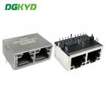 RJ45 Network Interface 8P10C Modular Connector With Light Strip Shielding DGKYD212Q106CD2A4D for sale
