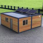 Ready made luxury modular houses with bathrooms 20 40 ft prefab container house Wooden solar-powered container house for sale