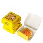 Custom Wholesale Paper Packaging Bagasse Boxes for Hot Dogs Pizza Burgers for sale