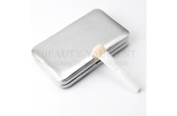 China Single Professional Foundation Brush With Baking Varnish White Aluminum Ferrule supplier