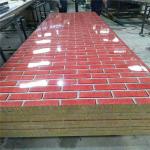 50mm insulated rock wool sandwich wall panels with different surface design for container house for sale