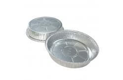 China Custom Food Packaging Container Pizza Baking Pans Disposable Round Aluminum Foil Tray supplier