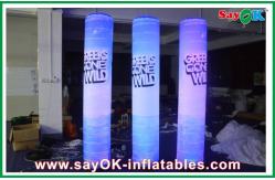 China 190T Nylon Cloth Inflatable Pillar Durable 2m With Led Lighting supplier