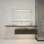 Frameless LED Vanity Mirror Light with Adjustable Brightness and Waterproof Design for Modern Bathroom and Hotel Guest Suites for sale