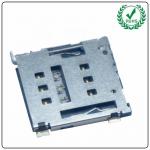 Intelligent Equipment Memory Nano Sim Card Connector 6Pin H1.5mm With Detect for sale
