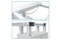 China 1 Tonne Waste Bin Compactor Forklift Attachment Hot Dipped Galvanized Coating supplier