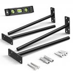 Wall Mount Hidden Floating Shelf Brackets Rust Proof Stainless Steel 10 Retro Black DIY Floating Shelf Brackets for sale