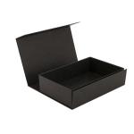 Matt Black Foldable Carton Box , Custom Rigid Paper Box 160mm Length With Magnet for sale