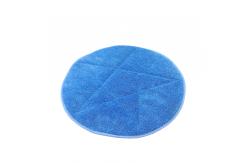 China 48cm Diameter Blue Microfiber Wet Mop PadsTwist Yarn Round Shape supplier