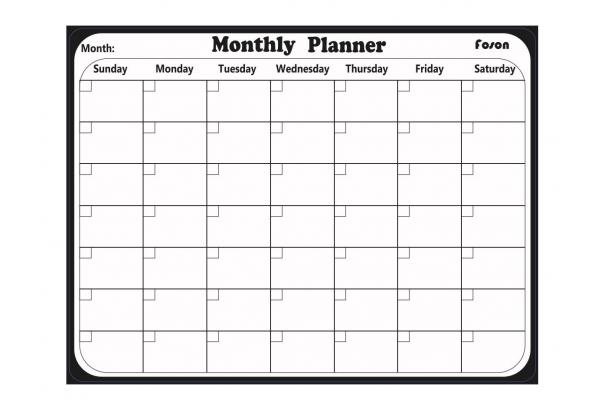 Monthly Magnetic Fridge Calendar To Do List Whiteboard For Home