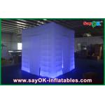 Inflatable Photo Booth Rental Led Light Blue Printing Inflate A Booth Middle For Gathering for sale