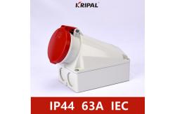 China IP44 4P 63Amp Industrial Power Socket Wall Mounted IEC standard supplier