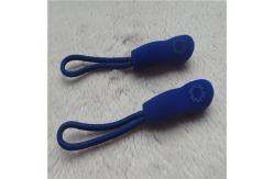 China Radian Blue Rubber Zipper Puller With Anti - Slip Dots Smooth And Durable supplier
