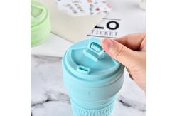 China 5.5*13cm 12oz Drinkware Bottle Collapsible Silicone Coffee Cup Gift Customization supplier
