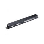19 1u Horizontal Cable Management Black 25 Ports Surface Metal Cable Management for sale