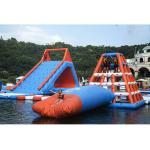 0.6 - 0.9mm PVC Inflatable Floating Water Park With Printing Logo