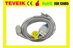 China Mindray BeneView T5 5 Leads  ECG Cable , Grey ECG  Lead Wires With Snap supplier