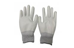 China Polyester Anti Static PU Palm Coated ESD Gloves For Electronic Industry supplier