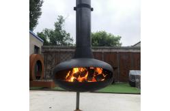 China rustproof Hotel Suspended Wood Burning Stove Rotating Hanging Fireplace 1000mm supplier
