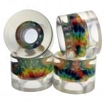 60x45mm Skateboard Road Wheels 85A Transparent PU For Skateboards for sale