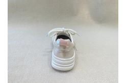 China Round Head Womens Pink Casual Shoes Rubber Outsole Pink Casual Sneakers supplier
