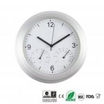 3 In 1 Design Indoor Outdoor Thermometer With Clock / Temperature / Hygrometer Reading for sale
