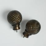 Classic Round Telescoping 1 Inch Curtain Rod Finials for sale