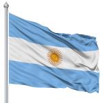 90x150cm The AR Argentina Flag Knitted Polyester Outdoor Canvas Header With Grommets for sale