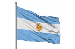 China 90x150cm The AR Argentina Flag Knitted Polyester Outdoor Canvas Header With Grommets supplier
