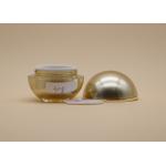 Gold Cosmetic Cream Jar Spherical Shape Custom Logo Printing For Personal Care for sale