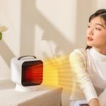 Bedroom AC220V Indoor Electric Fan Heater 1000W Small Ptc Ceramic Desk Heater for sale