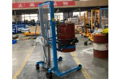 China 400kg 200 Litre Mobile Drum Lifter Stacker Lift Tilt Stock With Pedal Operated supplier