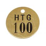 Valve Tags Brass Interlocking Stencils Numbered Tag 1/2 Black Filled for sale