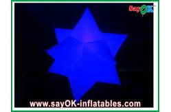 China White Star Inflatable LED Light Dia 2m Nylon Cloth Customized For Party supplier