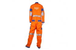 China High Visibility Industrial Work Uniforms , Polyester Hi - Vis Fire Overalls supplier
