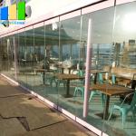 Office Movable Partition Walls Glass Folding Glass Door Exterior Frameless Glass Sliding Door for sale