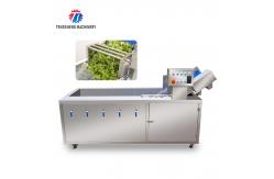 China 380V Integrating Spinach Washing Machine , Blasting Isolating Potato Cleaning Machine supplier