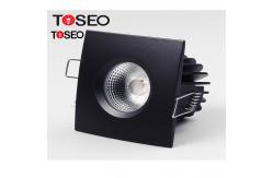 China Dimmable Fire Rated DownLights ,  Black Square LED Ceiling Lights supplier