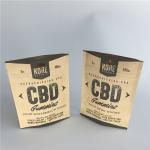 Resealable Cosmetic Packaging Bag Aluminum Foil Kraft Paper Stand Up Pouches for sale