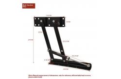 China Metal Hardware Fittings Furniture Gas Hydraulic Hinge Mechanism for Coffee Table Desk supplier