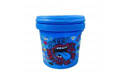 China Round Plastic Food Grade Buckets Small With Convenient Handle supplier