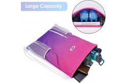 China Water Resistant Drawstring Backpack Bag Sport Gym Sackpack With Mesh Pockets supplier