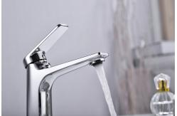 China Wash Basin Deck Mounted Mixer Tap Brass Chrome 1 Handle For Bathroom supplier