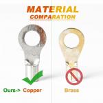 Copper Wire Fork Non Insulated Terminals Anticorrosive Practical 450PCS