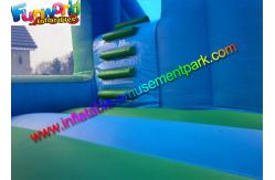 China Blue Inflatable Bouncer Slide , Water - Proof Kids Outdoor Inflatable Slides supplier