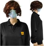 Cleanroom Washable Anti Static Polo Shirts Long Sleeve PLUS Sizes for sale