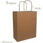 Eco Friendly 80% PCW 8x4x10 Kraft Paper Bag