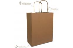 China Eco Friendly 80% PCW 8x4x10 Kraft Paper Bag supplier