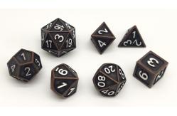 China Odorless Sturdy Metal Polyhedral Dice Set , Wear Resistant Metal Mini Dice supplier